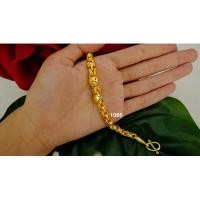 ราคา สร้อยข้อมือทองไมครอนลายผ่าหวายตัดลายคั่นโอ่ง หนัก 2 บาท งานเคลือบทอง 3-4 ไมครอน (4510917016)