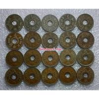 ราคา เหรียญสตางค์รู 1 สตางค์ ปี 2470,2472,2478,2480 *ปีละ 5 เหรียญ.. รวม 20 เหรียญ (12498333514)