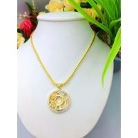 ราคา THAIJY15 M05 สร้อยคอทองพร้อมจี้มังกรฝังเพชร ทรงกลม (23635116628)