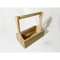 ราคา ตระกร้าไม้สัก ใส่เครื่องปรุง ใส่ต้นกระบองเพชร *ไม้ดิบไม่ทำสี (7135859019)