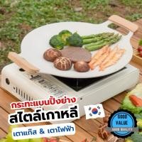 ราคา 【พร้อมส่งจากไทย】 กระทะปิ้งย่างเกาหลี ก้นแบบ เคลือบแร่หิน Maifan Stone ไม่ติดกระทะ (24850627031)