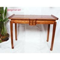 ราคา โต้ะใหว้เจ้าสไตล์จีน โต้ะไม้สักแท้สารพัดประโยชน์ทำมาจากไม้สักเก่าแท้100%ทำสีโอ็คกลางแข็งแรงทนนาน กว้าง40xยาว100xสูง80c.m (9683940448)