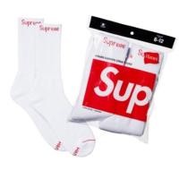 ราคา Supreme/Hanes Crew Sock "White" ของแท้ (1463660762)