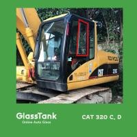 ราคา กระจกบานเลื่อนหลังซ้ายแคท CAT 320 c,d กระจกแม็คโคร (23332440221)