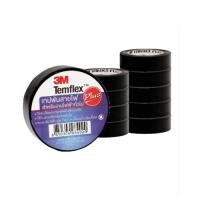 ราคา {สุดคุ้ม} 3M เทปพันสายไฟ 3/4นิ้วx10ฟุต รุ่น TEMFLEX PLUS สีดำ เทปพันสายไฟอย่างดี 3M (14898833014)