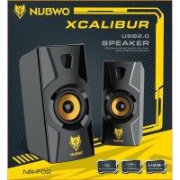 ราคา SPEAKER (ลำโพง) NUBWO XCALIBURUSB 2.0 รุ่น NS-F02 (GOLDEN) (13847074991)