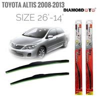 ราคา ที่ปัดน้ำฝน ใบปัดน้ำฝน ซิลิโคน ตรงรุ่น Toyota Altis 2008-2013 ไซส์ 26-14 ยี่ห้อ Diamond กล่องแดง สิ้นค้าคุณภาพ (4645928787)