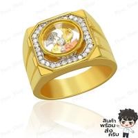 ราคา แหวนผู้ชาย แหวนกังหัน แชกงหมิวนำโชค กังหันล้อมเพชร CZ รุ่น 445 (2917892054)