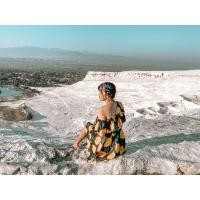 ราคา เดรสสั้นปาดไหล่ลายน้องเลมอน (7275146162)