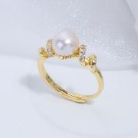 ราคา แหวนทองแดง ฝังเพทาย มุกน้ําจืด แหวนแฟชั่น เรียบง่าย ขายส่ง (19351054979)