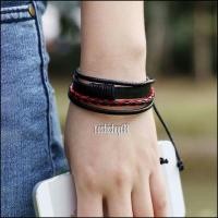 ราคา สายหนังรัดข้อมือแฟชั่น Retro Multilayer 2016 (50852403)
