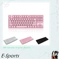 ราคา Akko X Ducky 3087 Pbt คีย์บอร์ดแกะสลักด้านข้าง ( สีชมพู / ดํา / ขาว ) .แป้นพิมพ์เครื่องกล (2047769387)