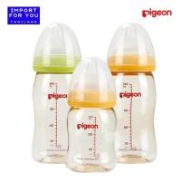 ราคา ขวดนมพีเจ้น คอกว้าง สีชา ขนาด 160-240 ml : Pigeon Wide-Neck (PPSU) Bottom Softouch Nipple 160-240 ml (6534942527)