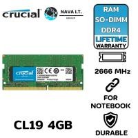 ราคา ⚡️กรุงเทพฯด่วน1ชั่วโมง⚡️ CRUCIAL 4GB DDR4 2666 SO-DIMM CL19 สำหรับ NOTEBOOK (CCL-CT4G4SFS8266) ประกันตลอดการใช้งาน (12395569966)