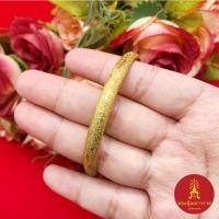 ราคา กำไลทองเหลืองพ่นทราย แบบคลิปล็อค งานดิบ เส้นผ่านศูนย์กลาง 5.8 ซม. ไม่ชุบทอง ใส่ในชีวิตประจำวันได้ งานโบราณ พร้อมส่ง (24360730279)
