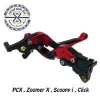 ราคา มือเบรค อะไหล่แต่ง PCX Zoomer X Click Scoopy i งาน CNC ปรับระดับ พับ ยืด มีให้เลือกหลากสี (2046677182)