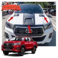 ราคา จมูกหลอก v.3 แบบ 3 ชิ้น มีหมุด โตโยต้า ไฮลัค รีโว้ ล็อคโค สี ดำด้าน Hilux Revo Rocco Toyota 2 , 4 ประตู ปี2018-2019 (9125491576)