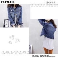 ราคา L1-189 เสื้อแจ็คเก็ต แจ็คเก็ตยีนส์ เสื้อแจ็คเก็ตยีนส์สาวอวบ (3221717981)