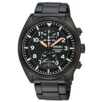ราคา Seiko Mens Chronograph Dial Watch Sports Black Stainless SNN237P1 (578550655)