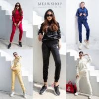 ราคา ชุดวอร์มกำมะหยี่ มีฮู้ด S-XL ชุดกันหนาว ชุดวอร์ม ชุดขึ้นเครื่อง ชุดคู่เพื่อน ชุดใส่เที่ยว ชุดวอร์มคู่ กันหนาวคู่ #2049 (10251224124)