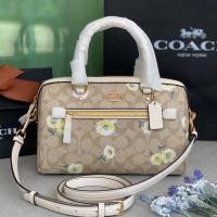 Coach C2849 Rowan Satchel In Signature Canvas With Daisy Print กระเป๋าสะพายข้าง