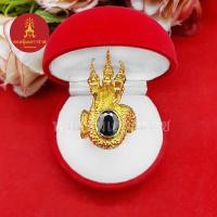 ราคา แหวนพญานาคฝังพลอย เสริมบารมี ทำจากทองเหลืองแท้ (22926392320)