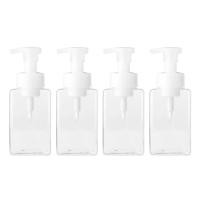 ราคา MUJI ขวดพลาสติก พีอีที มูจิ สำหรับสบู่เหลวแบบโฟม พร้อมหัวปั๊ม ทรงสี่เหลี่ยมจัตุรัส ขวดใส ความจุ 400 มิลลิลิตร 4 ขวด (14576023253)