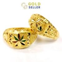 ราคา Goldseller แหวนทอง หัวโปร่ง น้ำหนัก 1 สลึง ทองคำแท้ 96.5% คละลาย (4617560749)