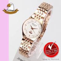 ราคา AMERICA EAGLE นาฬิกาข้อมือผู้หญิง สายสแตนเลส รุ่น AE052L - Pinkgold / White (1317002042)