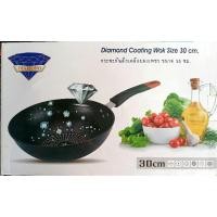 ราคา Diamond Coating Wok Size 30 cm กระทะก้นลึกเคลือบผงเพชร ขนาด 30 ซ.ม (15280216361)