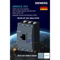 ราคา Siemens MCCB Sinova 3VJ11 3-pole 25A-125A Icu=36kA@415V Adjustable Thermal Fixed Magnetic (ATFM) (24358485014)