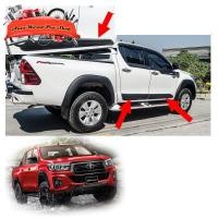 ราคา กันกระแทกข้างประตู 4Dr ทรงห้าง เรียบ โตโยต้า ไฮลัค รีโว้ ล็อคโค สี ดำด้าน Hilux Revo Rocco Toyota 4 ประตู ปี2018-2019 (8325488207)
