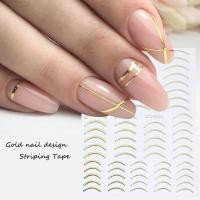 ราคา สินค้าใหม่ สติ๊กเกอร์ทำเล็บ สติกเกอร์เทปเมทัลลิก ลายหินอ่อน สีทอง 3D สําหรับตกแต่งเล็บ (24004016820)