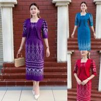 ราคา เดรสผ้าไทย ขายดีที่สุด✨[C1]ผ้าฝ้ายโพเชี่ยนกัดลาย มีไซส์ใหญ่ 32-48 ชัญญาผ้าไทย (24658698366)