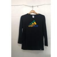 ราคา เสื้อยืดแขนยาวสีดำ ยี่ห้อ adidas สกีนด้านหน้าสีเหลืองสวยค่ะ #83(3) (3739913062)