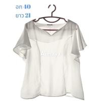 ราคา เสื้อแขนระบาย งานป้าย panicha ใส่ทำงาน แมทง่าย (18438006988)