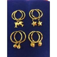 ราคา ต่างหูทองคำแท้ ห่วงกลมตุ้งติ้ง4แบบ4ลาย (15964600898)