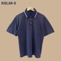 ราคา เสื้อโปโลคอปกผู้ชายแขนสั้น สีม่วงลายแดงขาว มือสอง แบรนด์ RIOLAN-D (22279485626)