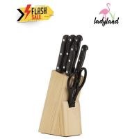 ราคา ที่เสียบมีด มีด ชุดมีด7 ชิ้น ชุดเซ็ทมีด ที่เสียบมีดไม้ ชุดมีดทำอาหาร (1435350205)