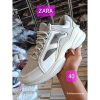 ราคา ส่งฟรีZARA ✨ไซด์ 40 เลดี้สนีกเกอร์ แบรนด์แท้สวยกริบ (15699354388)