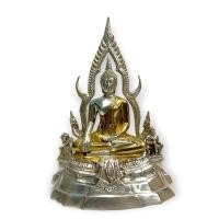 ราคา พระพุทธชินราช ยุคต้น เนื้อเงินยวง ผิวทอง2กษัตริย์ (หน้าตัก 5นิ้ว สูง28ซม.)วัดพระศรีรัตนมหาธาตุ บูชาแล้วเป็นสิริมงคลครอบจ (16812604012)