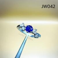 ราคา แหวนพลอยไพลิน ซีลอน Blue sapphire เผาเก่า Silver925 น้ำเงิน กลม 4 มิล (22127876654)