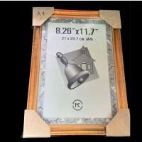 ราคา กรอบรูปขนาด A4 สีไม้ทอง ได้ทั้ง แขวนผนัง ตั้งโต๊ะ แนวตั้ง แนวนอน (2576568546)