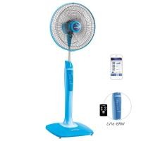 ราคา MITSUBISHI พัดลมตั้งพื้น ใบพัด16 นิ้ว มีรีโมท และ บลูทูธ รุ่น LV16-RBW สีฟ้า (5936052147)