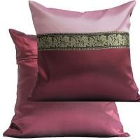 ราคา A14-Thai Silk Pillow Covers ปลอกหมอนอิง ไหมไทยลายช้าง 16×16 นิ้ว 1 คู่ (10038658214)
