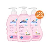 ราคา KODOMO Head to Toe Wash แชมพูสบู่เหลว โคโดโม Pink Hanabaki 400 มล. 3 ขวด (6042262744)
