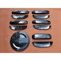 ราคา เบ้ากันรอย ครอบมือจับ ครอบเบ้าท้าย ครอบฝาถังน้ำมัน มิราจ mirage ลายแคฟล่า (2275891262)