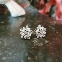 ราคา ต่างหูเพชรรูปดาว สลับเพชรกลมและเพชรเหลี่ยม (1397359110)