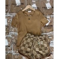 ราคา ชุดเซทGucci เสื้อผ้าคอตตอน (No เด้ง) กางเกง เกร็ดปลา งานใส่แล้วสวยมากกกกกก (23185888234)