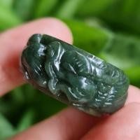 ราคา แหวนหยกพม่า หยกแท้ Jadeite Type A แกะสลักลายมังกร ไซส์ 60 (14069434012)